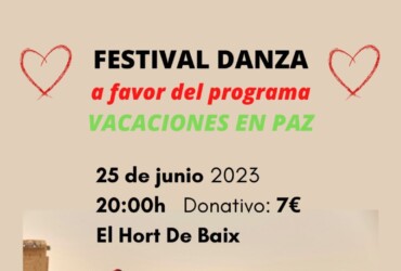 El Hort de Baix acoge este domingo la 32ª edición del Festival de Danza a favor del programa Vacaciones en Paz