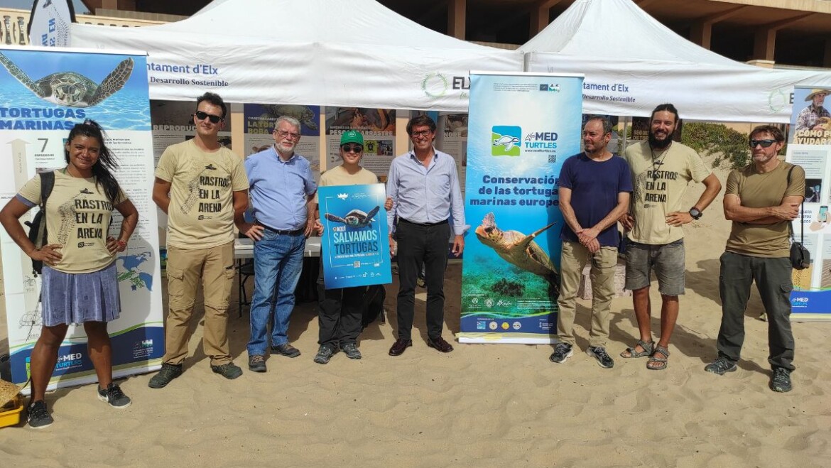 L’Ajuntament instal·la carpes a les platges per a informar de la problemàtica ambiental de la tortuga babaua