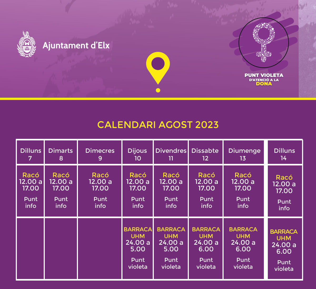 Calendario Punto Violeta Calendario Punto Violeta