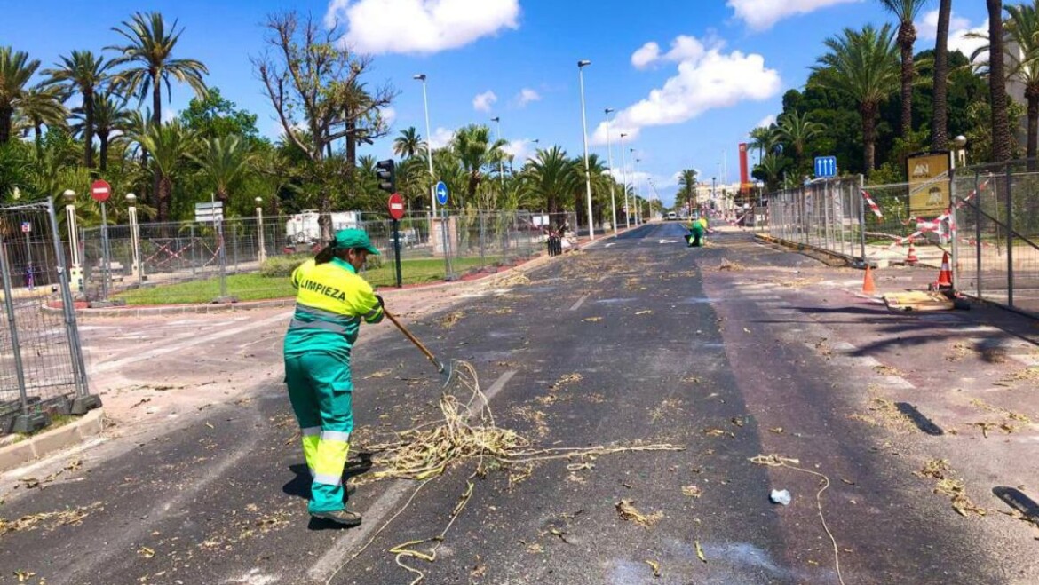 El servicio de Limpieza recoge más de 300 toneladas de residuos durante las fiestas