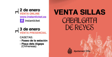 El 2 de enero se ponen a la venta las sillas de la Cabalgata por internet y el 3 de manera presencial