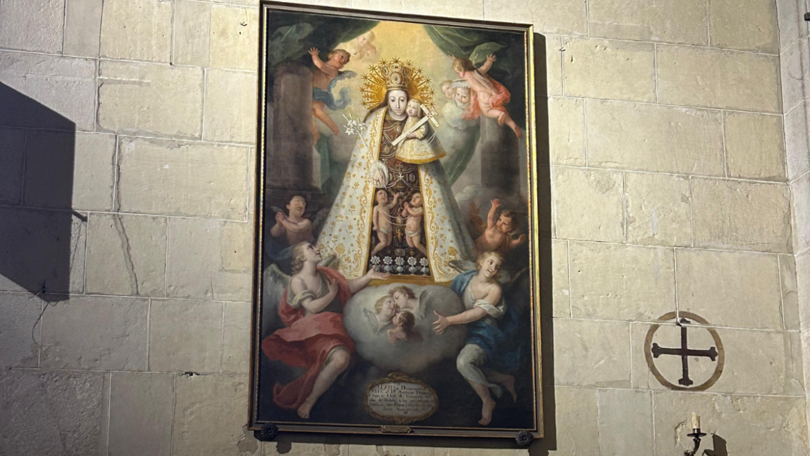 Elx restaura el quadre de la Verge dels Desemparats del segle XVIII