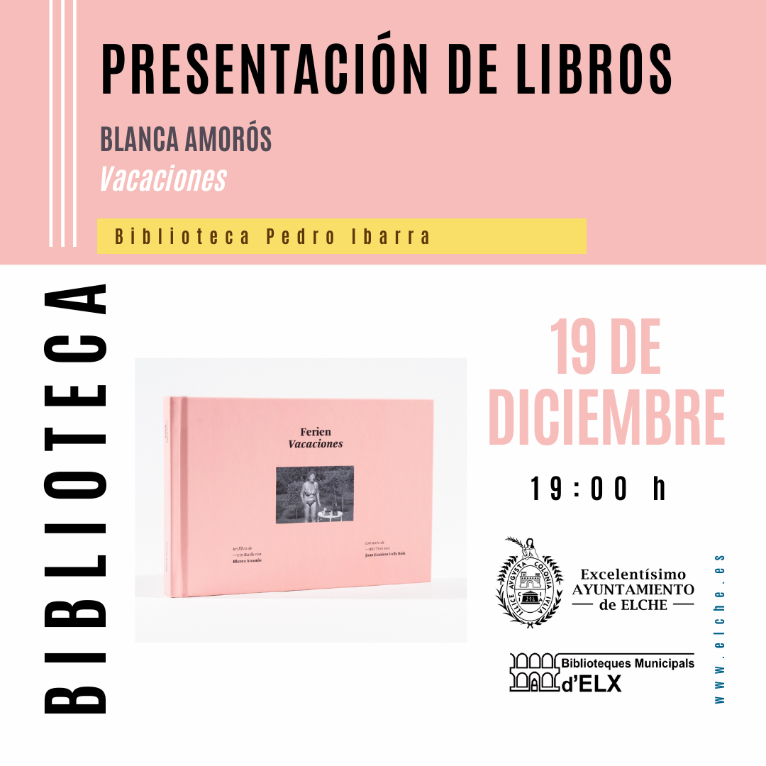Presentación del libro «Ferien. Vacaciones» de Blanca Amorós en la Biblioteca Pedro Ibarra