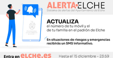 El Ayuntamiento permitirá actualizar los teléfonos móviles hasta el día 15 para incluirlos en el sistema de alertas municipal