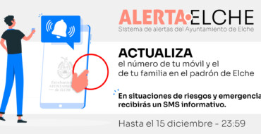 El día 15 finaliza el plazo para actualizar los teléfonos móviles e incluirlos en el sistema de alertas