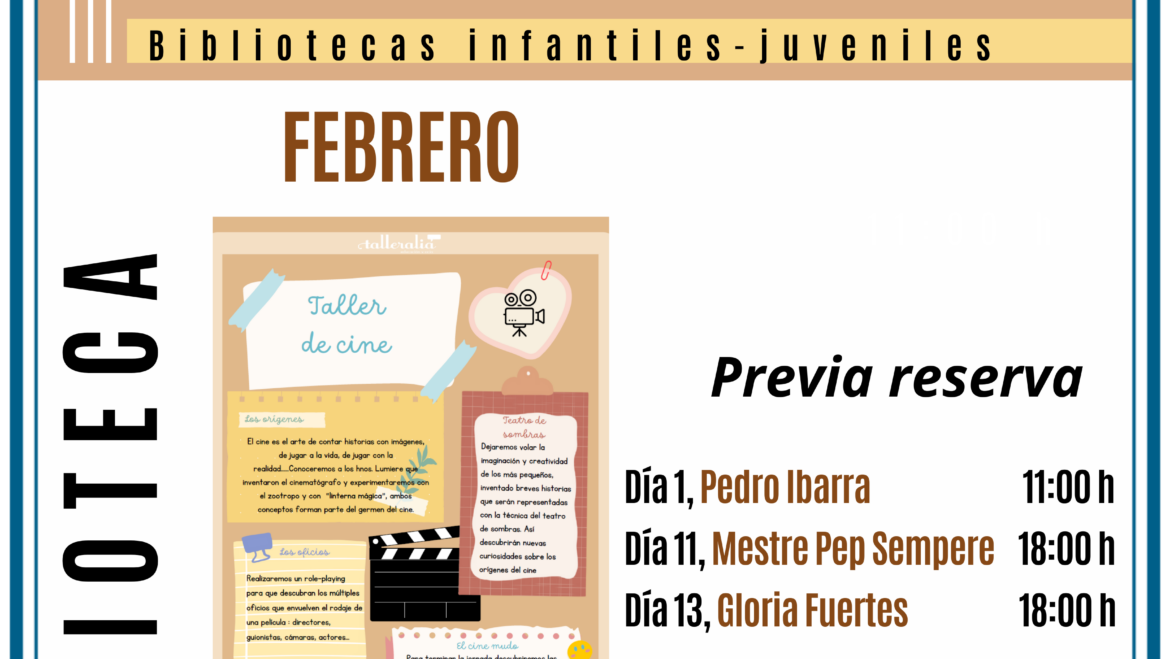 Taller de cine mudo en las bibliotecas infantiles-juveniles
