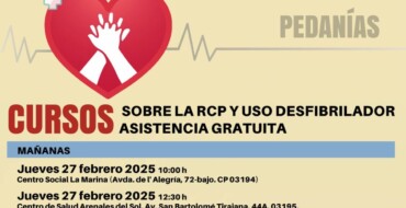 El Ayuntamiento organiza cursos gratuitos de RCP y uso del desfibrilador en las pedanías