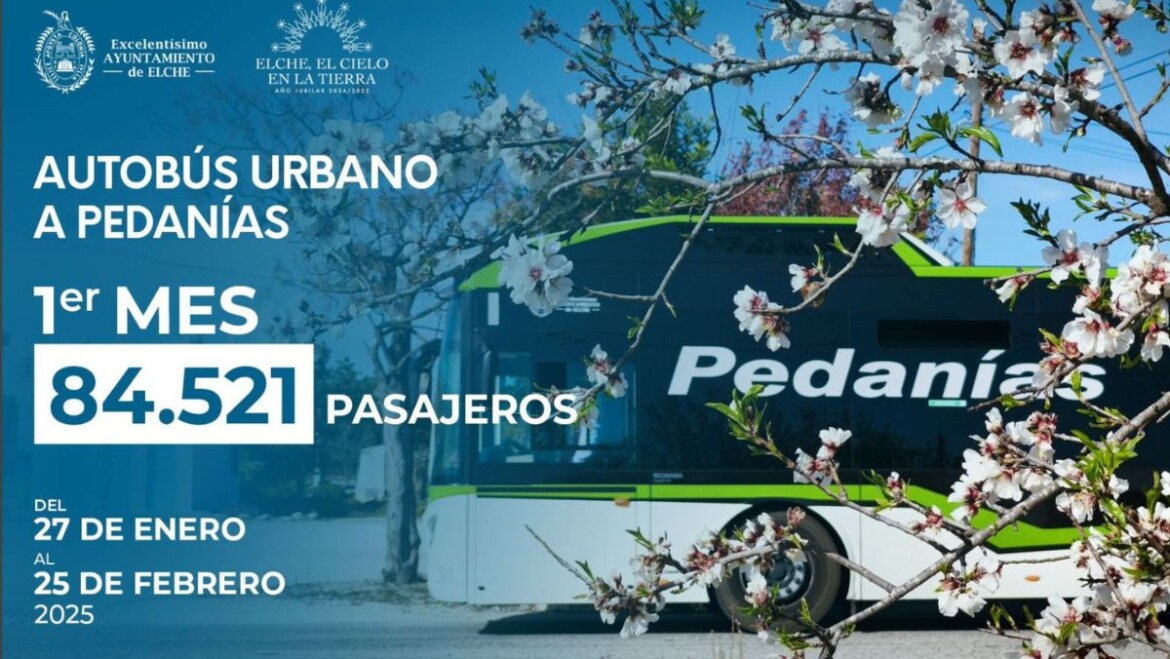 El autobús a pedanías registra 84.521 pasajeros en el primer mes de funcionamiento