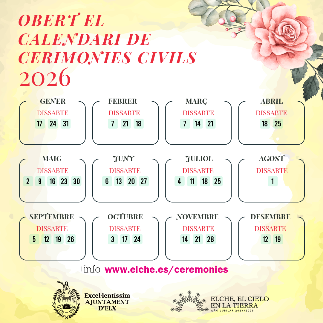 post calendario ceremonias civiles 2025 val