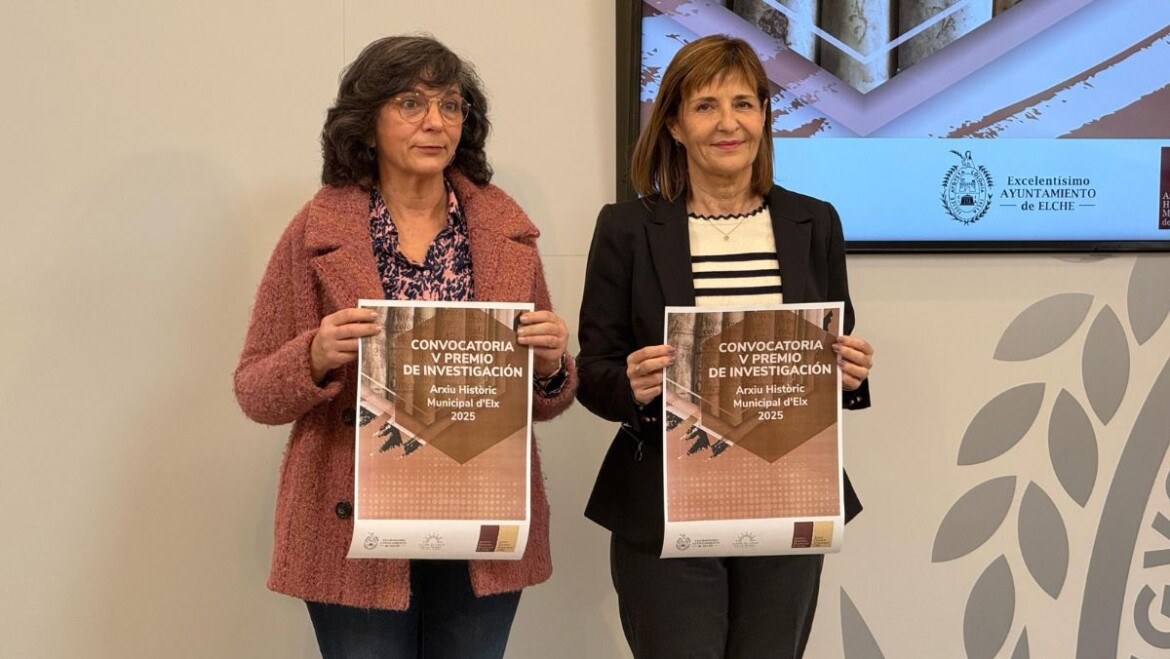 El Ayuntamiento convoca el V Premio de Investigación ‘Archivo Histórico Municipal de Elche’