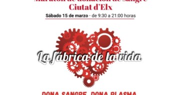 La XVII Maratón de Donación de Sangre ‘Ciutat d’Elx’ vuelve el 15 de marzo