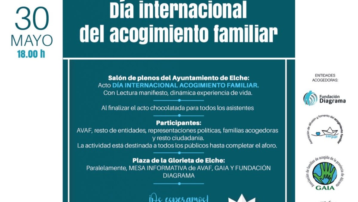 Elche conmemora el Día Internacional del Acogimiento Familiar