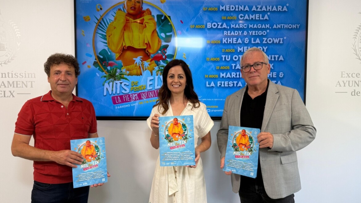Camela, Melody, Boza o Marina Reche es donen cita a Elx en els concerts de Nits de Festa 2025