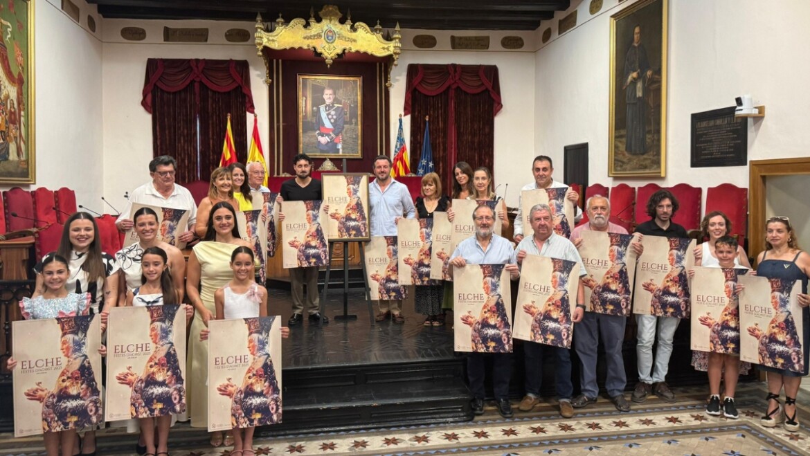 El cartel del ilustrador ilicitano Pablo Vidal anuncia las Fiestas de Elche 2025