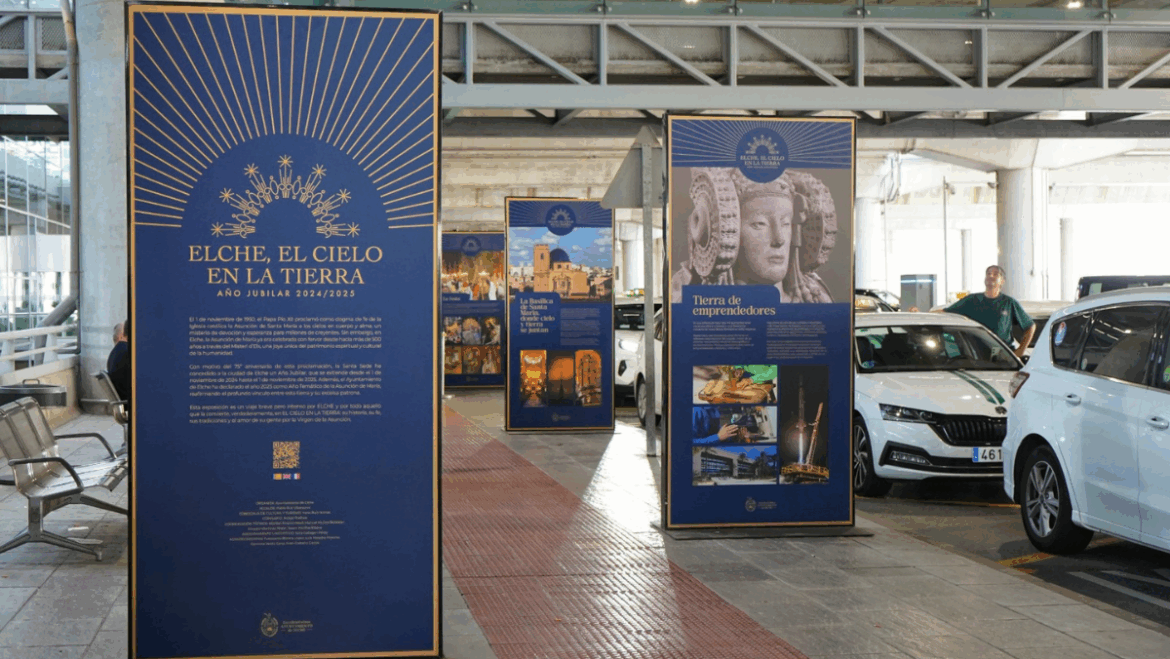 La exposición ‘Elche, el Cielo en la Tierra’, se traslada al aeropuerto Alicante-Elche Miguel Hernández