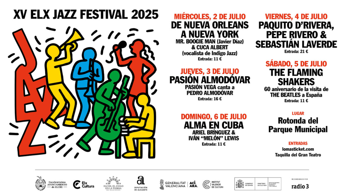 Torna l’Elx Jazz Festival en la seua XV edició del 2 al 6 de juliol