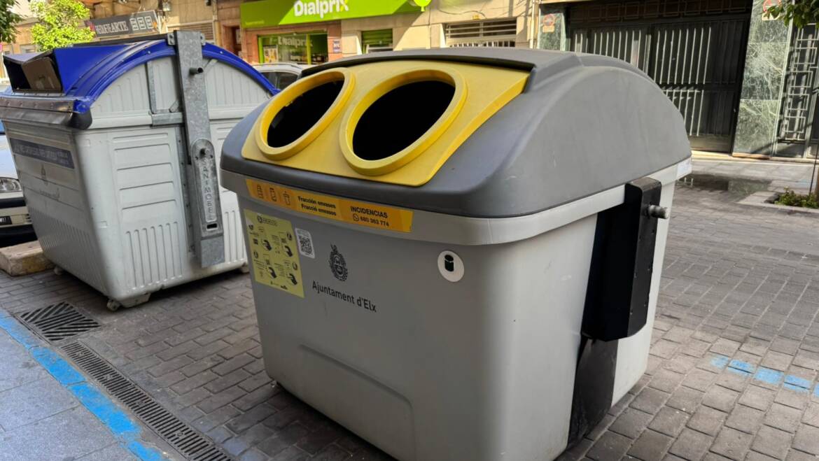 Elche registra datos récord de recogida de envases con más de 280 toneladas en un mes