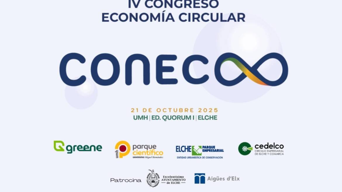 Elche acoge una nueva edición del Congreso Conecoo sobre economía circular el 21 de octubre