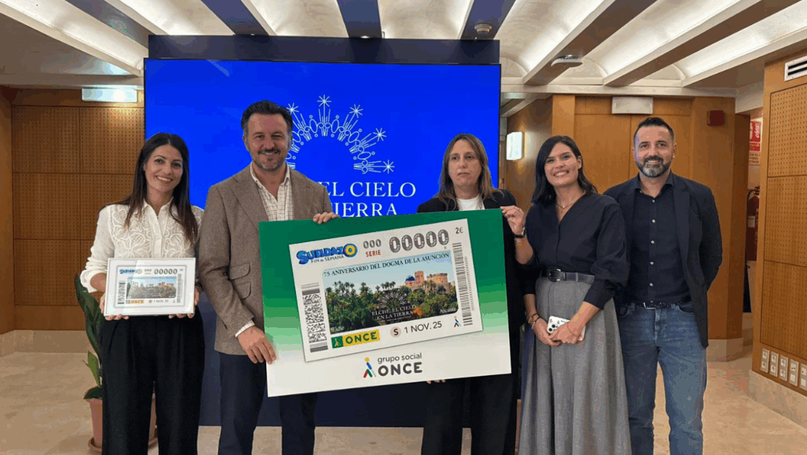 La ONCE lanza 5,5 millones de cupones dedicados al Año Jubilar con el lema ‘Elche el cielo en la tierra’