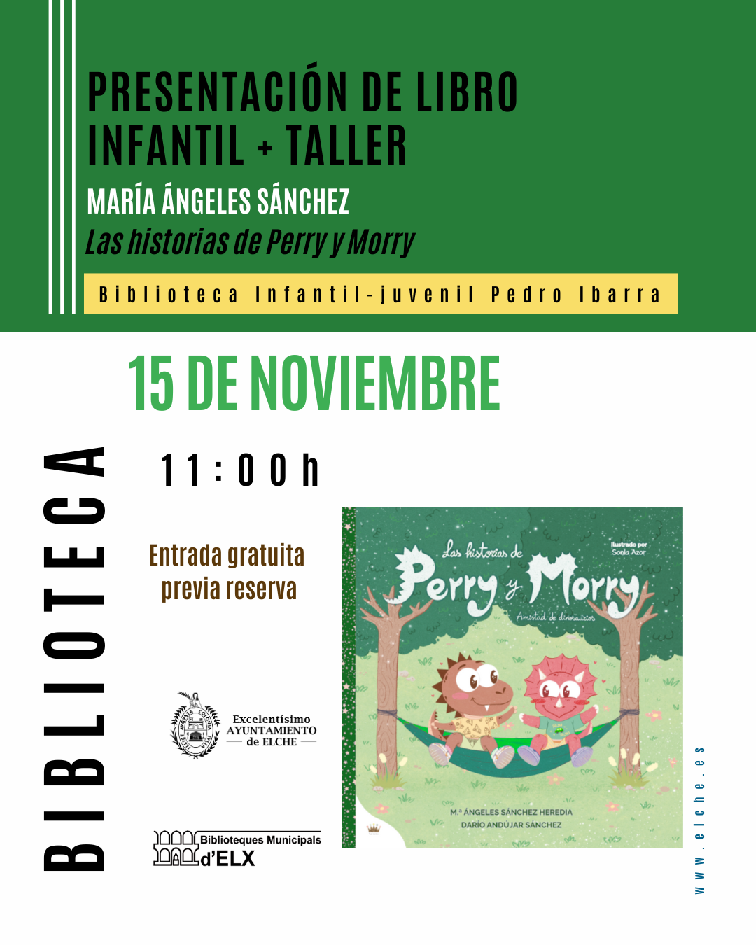 Presentación de libro infantil y taller familiar en la Biblioteca Pedro Ibarra