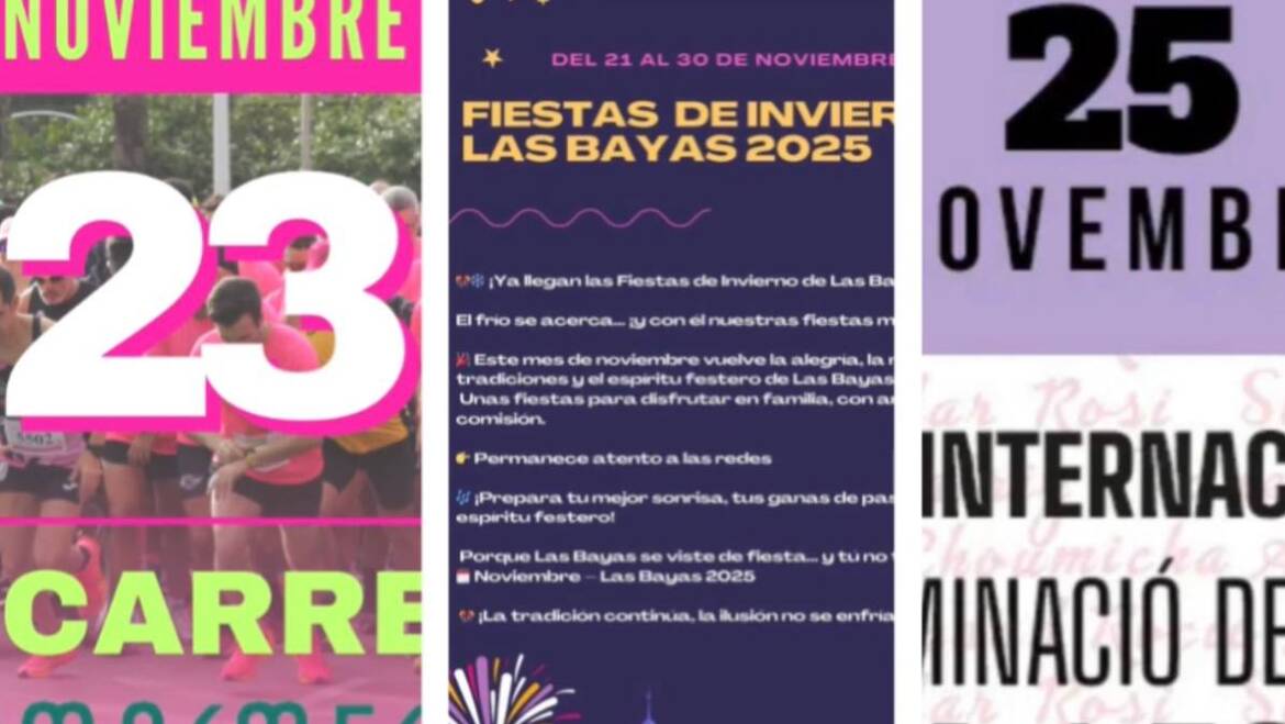 Eventos con cortes de calle o limitación de estacionamiento previstos del 22 al 25 noviembre