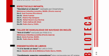 Programa de actividades para el mes de diciembre en las Bibliotecas Municipales