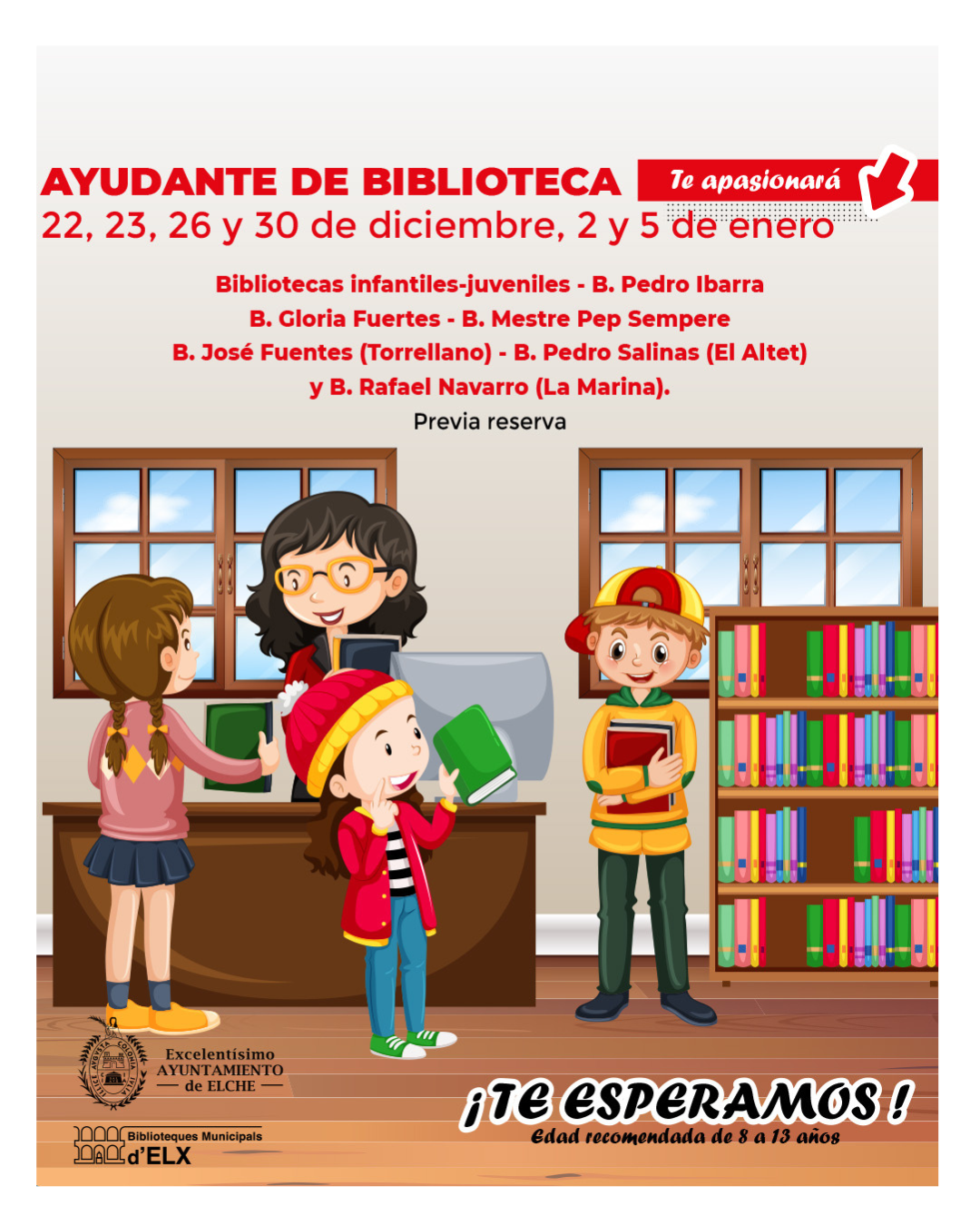 ¿Quieres ser ayudante de biblioteca? Actividad infantil en las bibliotecas municipales