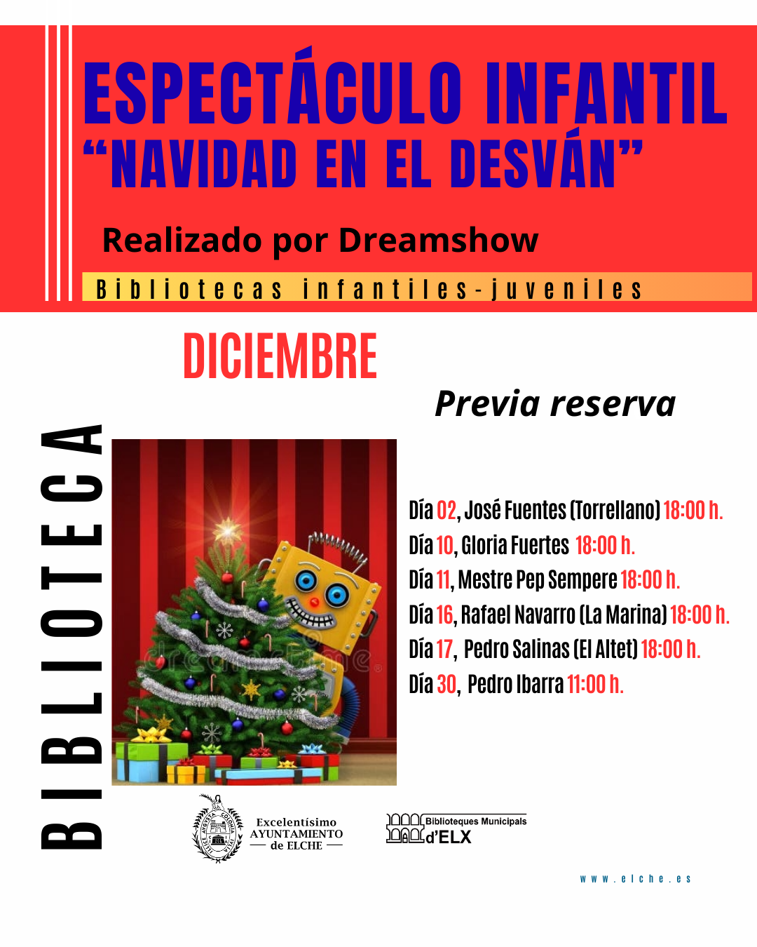 Espectáculo infantil navideño en las bibliotecas municipales