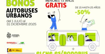 El autobús urbano será gratuito para los menores de 15 años durante todo el año 2026