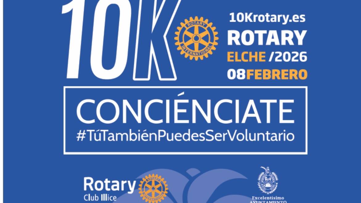 Elche celebra este domingo la carrera 10k Rotary-Conciénciate y ya supera los 1.100 inscritos