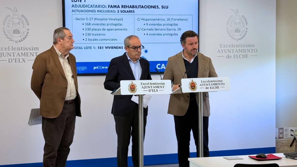 Elche preadjudica la construcción de 240 viviendas protegidas del Plan Casa Fácil