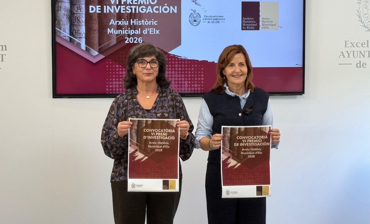L'Ajuntament convoca el VI Premi d'Investigació ‘Arxiu Històric Municipal d'Elx’