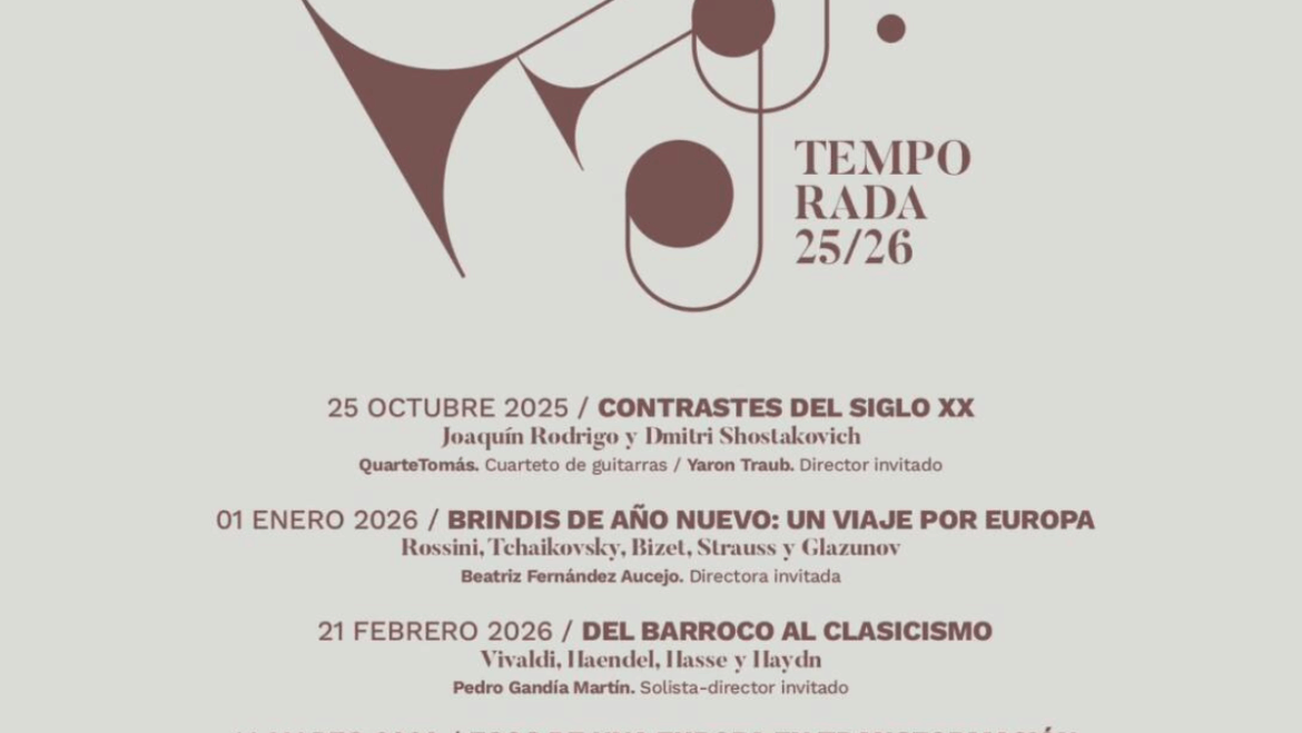El Gran Teatro acoge el concierto de la Orquesta Sinfónica Ciudad de Elche con el programa “Ecos de una Europa en transformación”
