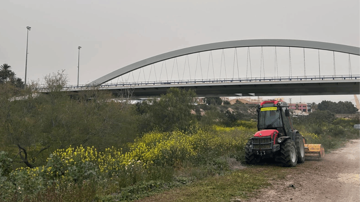 Comencen els treballs de neteja i desbrossament de la sendera sud del Vinalopó