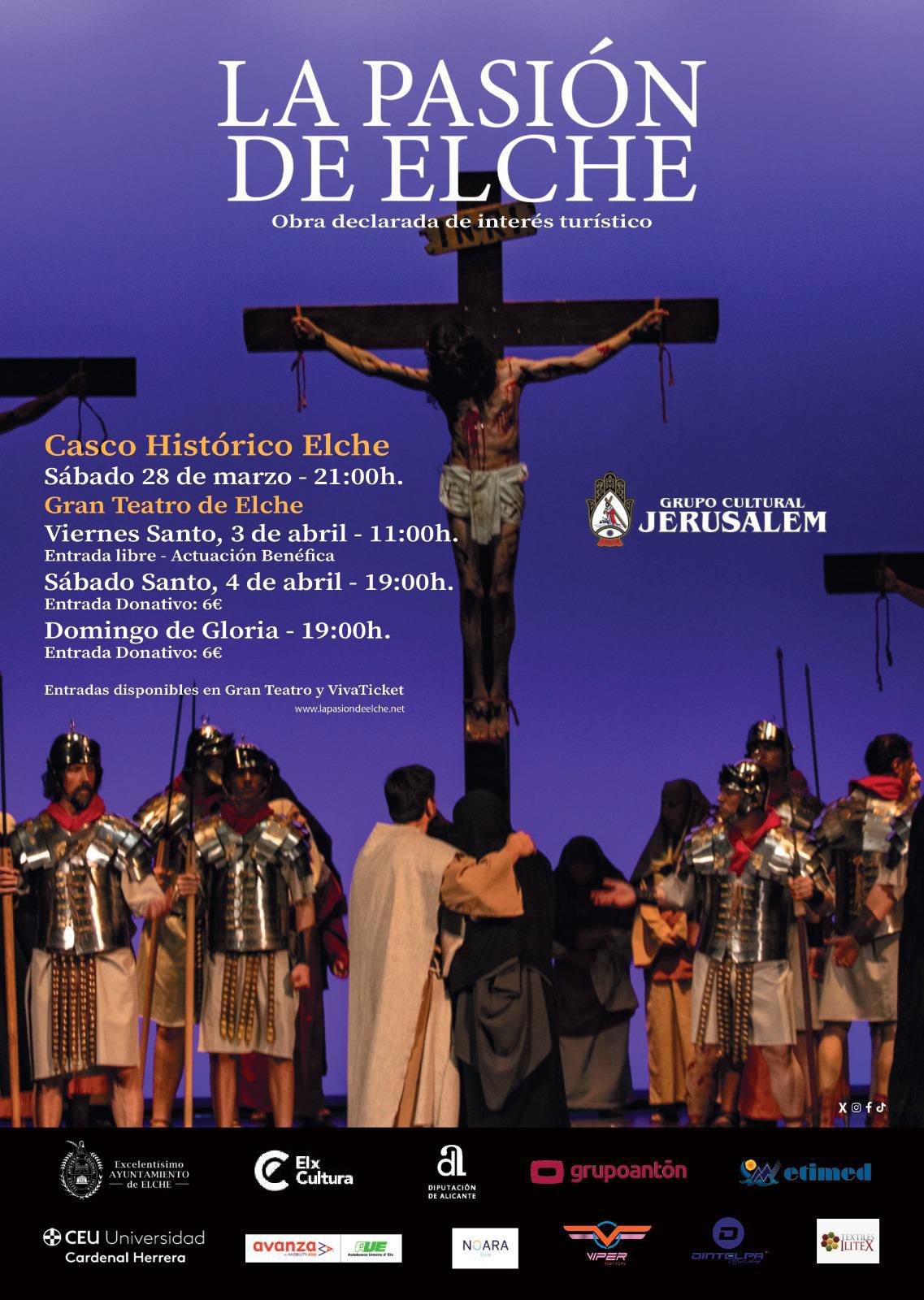 El Gran Teatro acoge las representaciones de “La Pasión de Elche” durante el fin de semana de Semana Santa