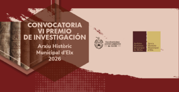 VI PREMI D’INVESTIGACIÓ ARXIU HISTÒRIC MUNICIPAL