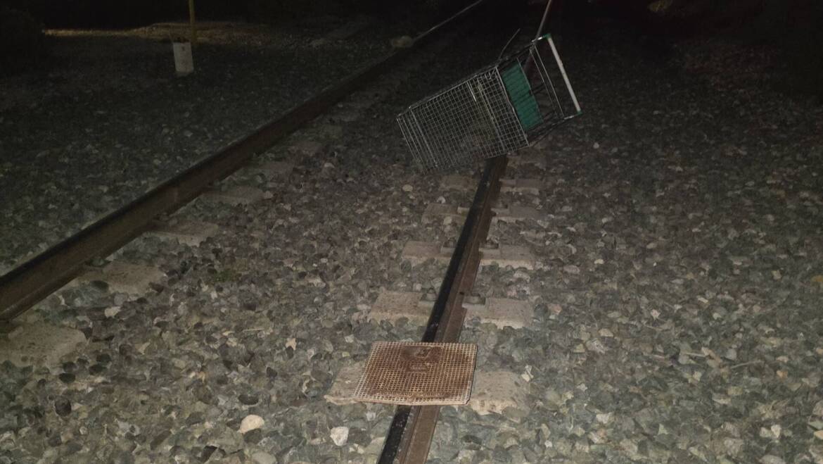 Detinguts quatre menors per obstaculitzar les vies del tren amb el risc de descarrilament