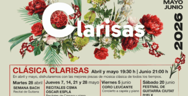Llega una nueva programación a Clarisas con música clásica, conciertos Entre Velas y humor