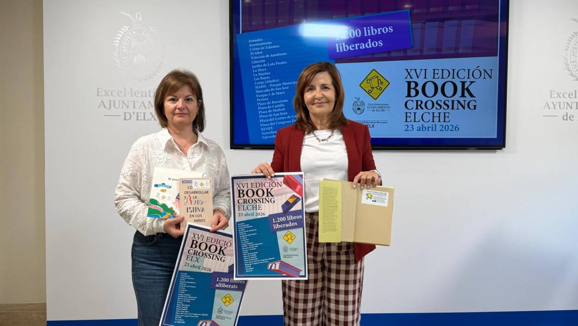 Elx celebra el Dia del Llibre amb l’alliberament de 1.300 exemplars per tot el municipi