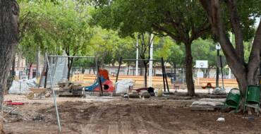 Avanzan las obras de renovación del Parque 9 de octubre