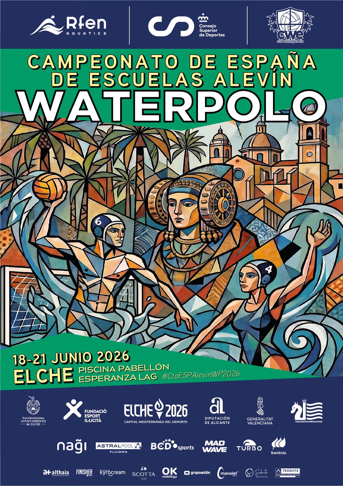 El Campeonato de España Alevín de Waterpolo reúne en Elche a 700 deportistas del 18 al 21 de junio