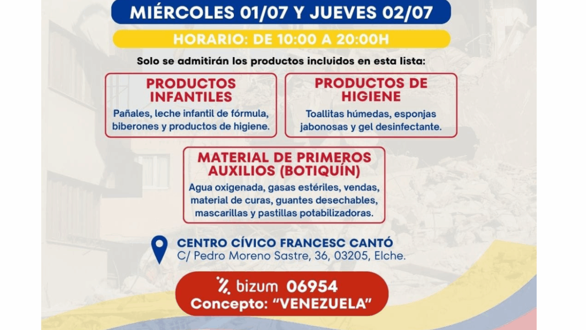 El Ayuntamiento activa un dispositivo de ayuda solidaria para los afectados por los terremotos de Venezuela