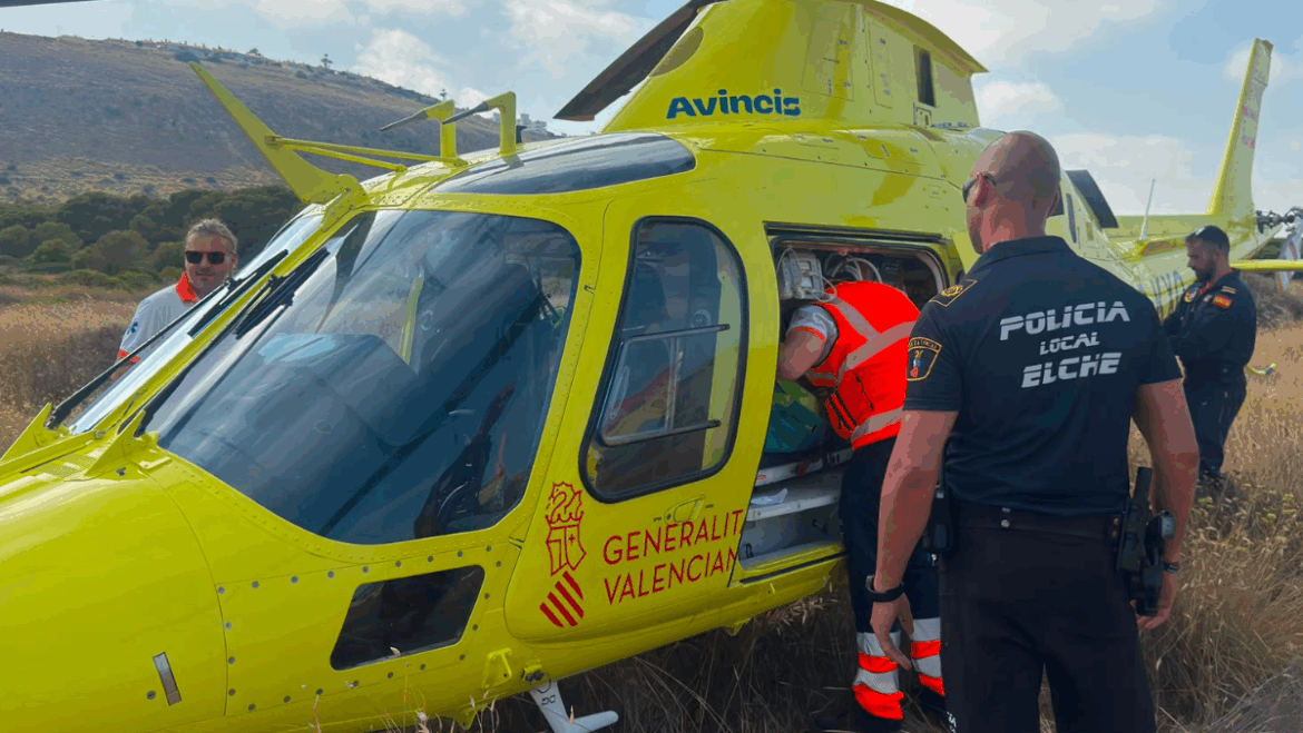 Policía Local coordina la asistencia a un parapentista herido tras una caída en el Camino del Carabassí