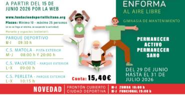 Programa “En forma al aire libre” 2026