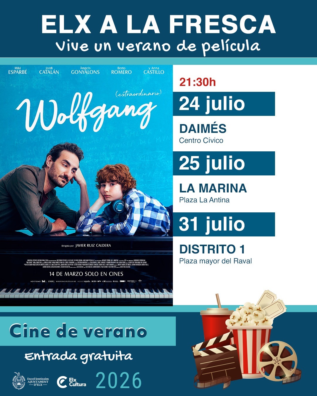 El cine de verano recorre barrios y pedanías con más de 30 proyecciones (1)