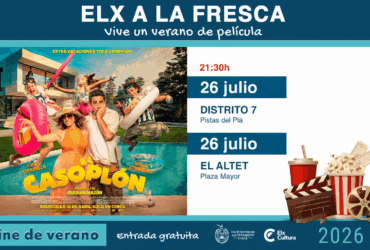 El cine de verano recorre barrios y pedanías con más de 30 proyecciones dentro de ‘Elx a la Fresca’