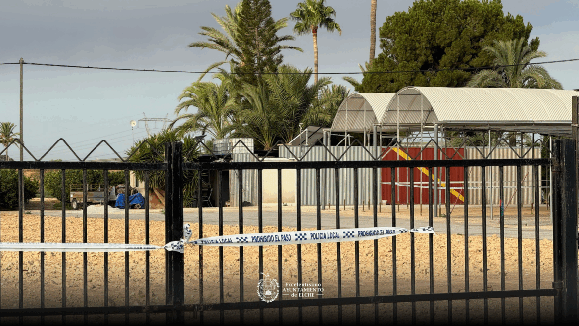 El Ayuntamiento de Elche ejecuta la clausura de una tercera campa de aparcamiento ilegal junto al aeropuerto