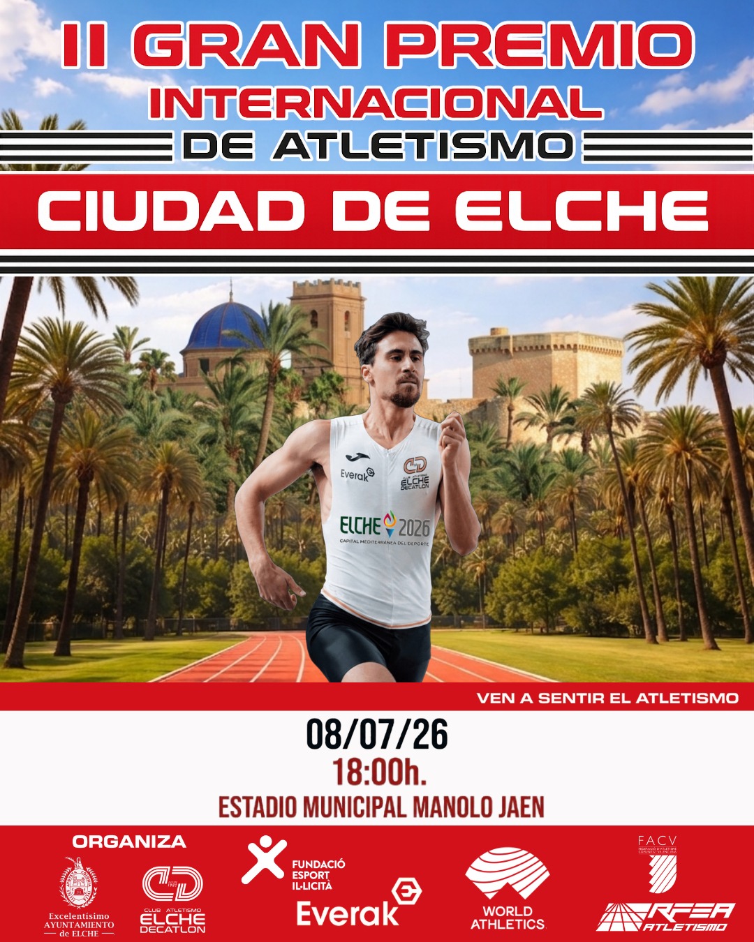 Elche reúne a más de 300 atletas en el II Gran Premio Internacional de Atletismo
