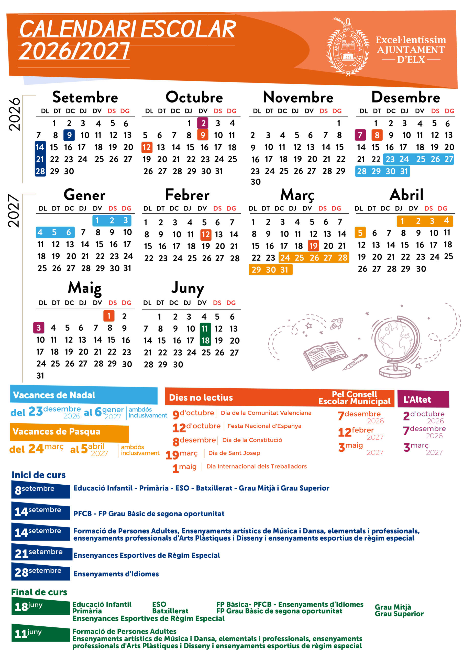 VAL calendario escolar 26-27