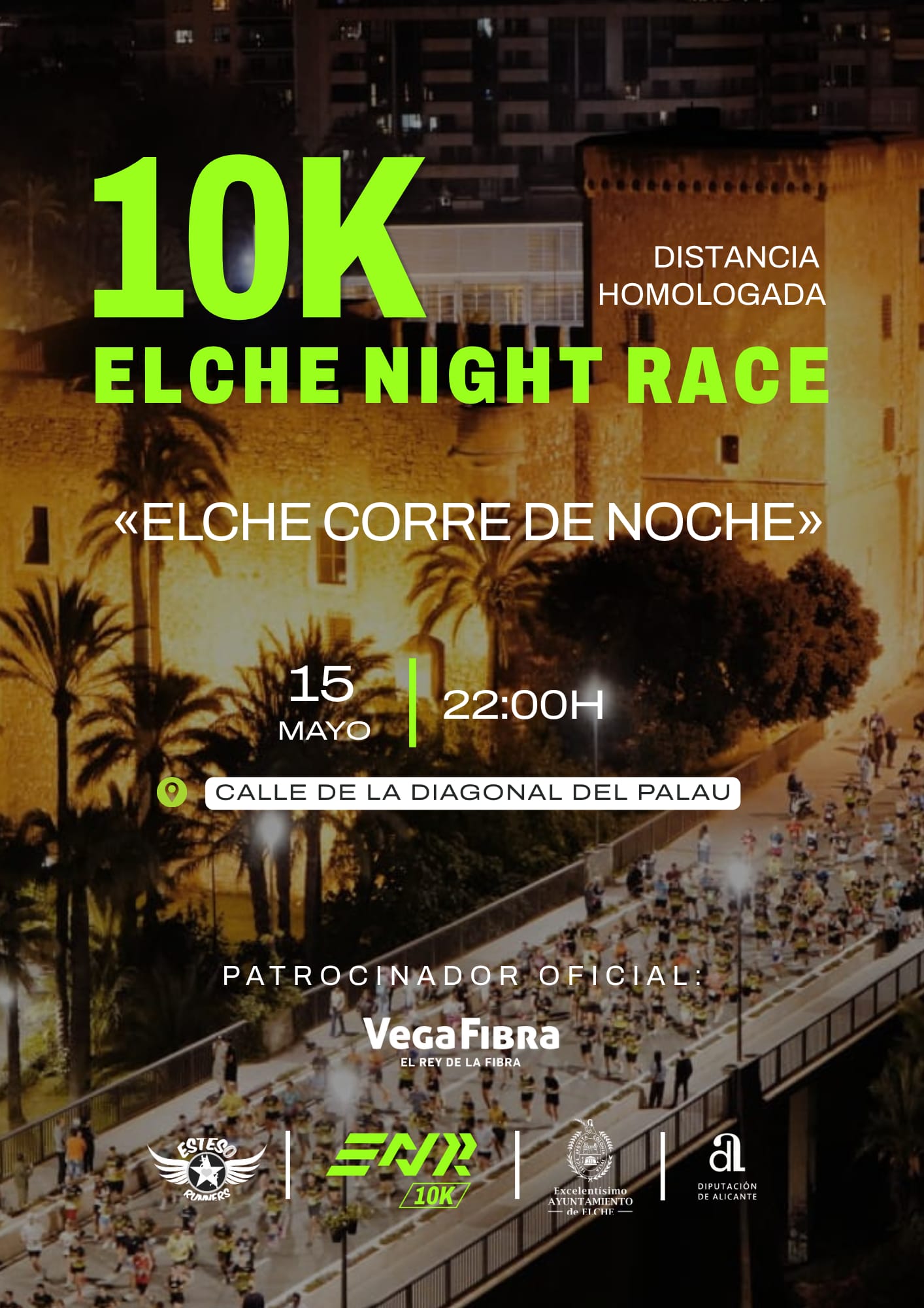 Elche Night Race abre sus inscripciones el próximo 27 de septiembre